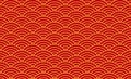 Chinese seamless pattern of traditional oriental background with red and gold ornament. Asian red and golden pattern. Vector